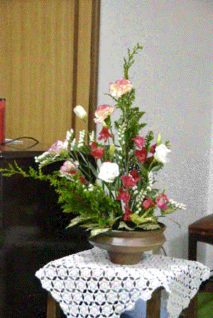 2009年・元旦礼拝の生け花